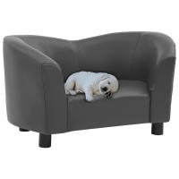vidaXL Sofá para Perros Cuero Sintético 67x41x39 cm Grueso Acolchado Color Gris oscuro,  Marrón,  Negro y mas - details 0
