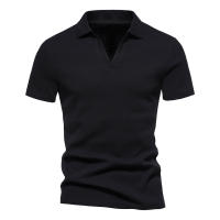 Camisa Henley Para Hombre En Algodón Ajustada Corta Casual Para Jogger Camisetas Sueltas Estilo Inglés Cuidado Facil - details 8