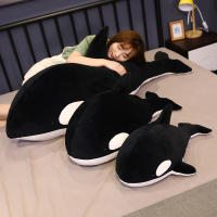 Juguete De Peluche Tiburón Negro Y Rojo 60/80cm Orcinus Orca Ballena Asesina Grande Regalo De Cumpleaños Para Niños Animal Maridojunto - details 21
