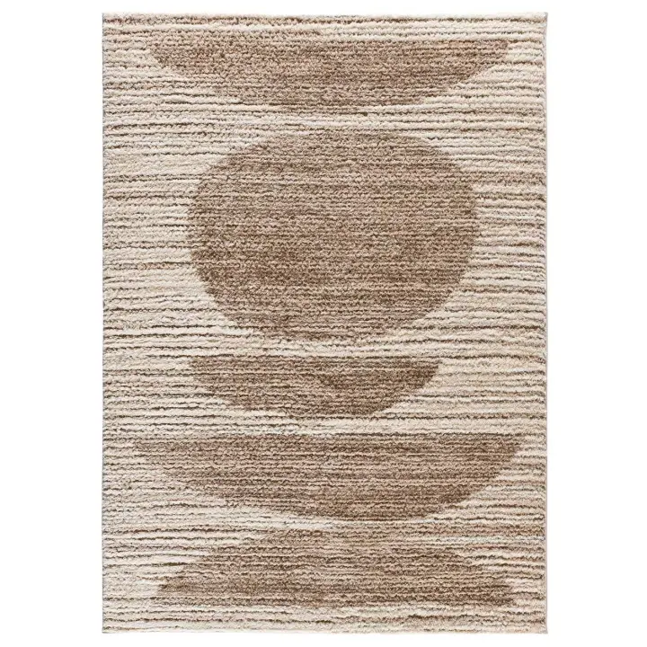 ATTICGO Alfombra de Interior Estilo Escandinavo con Materiales Reciclados y Relieve en Beige - Lima 3502 120x170, 140x200, 160x230 cm - 1