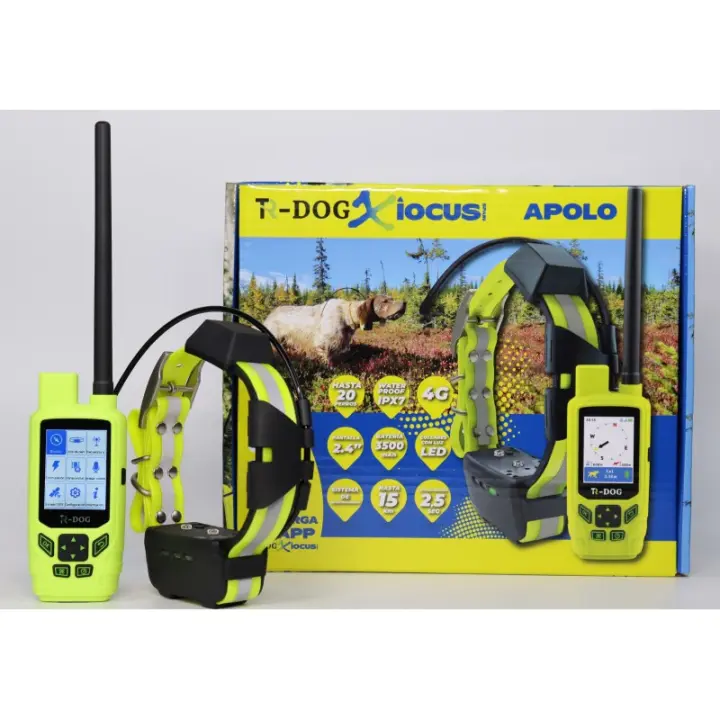 Collar localizador IOCUS APOLO Alcance Impresionante: Este collar transmisor tiene un alcance de hasta 20 kilómetros en terreno despejado, lo que te permite mantener el contacto incluso en áreas extensas. Estanqueidad IPX7: Al igual que el mando receptor, - 1