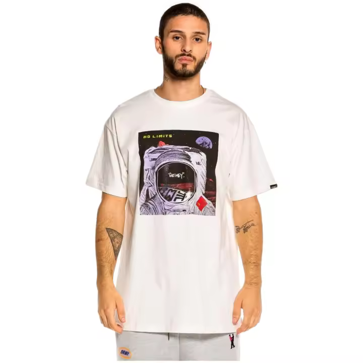 Camiseta de Manga Corta Grimey No Limits para hombre en color blanco - 1