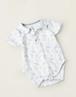 ZIPPY BODY + MONO PARA RECIÉN NACIDO 'GOLONDRINAS', BLANCO/VERDE/AZUL - details 4