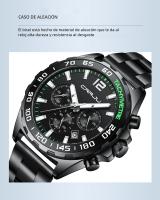 Reloj De Pulsera De Acero Inoxidable CRRJU Para Hombres Dial Luminoso Y Cronógrafo Estilo Casual Y Moda Reloj Masculino - details 3