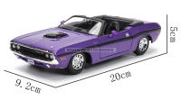 Maisto 1:24 Dodge Challenger R/T Convertible 1970 Modelo De Coche De Aleación Decoración Artesanal Regalo De Colección Sin Batería - details 1