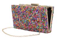 Bolso Clutch de Fiesta Negro con Brillo La Monsita - details 5
