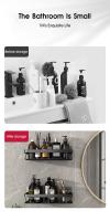 Estante De Almacenamiento Para Baño No Perforado Montaje En Pared Estante De Esquina Para Ducha Organizador De Shampoo Accesorios De Baño - details 0