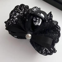 Pinza De Cabello Con Lazo De Encaje Francesa Para Mujer Accesorio De Princesa Decorativo Para El Cabello En La Mitad De La Cabeza - details 2