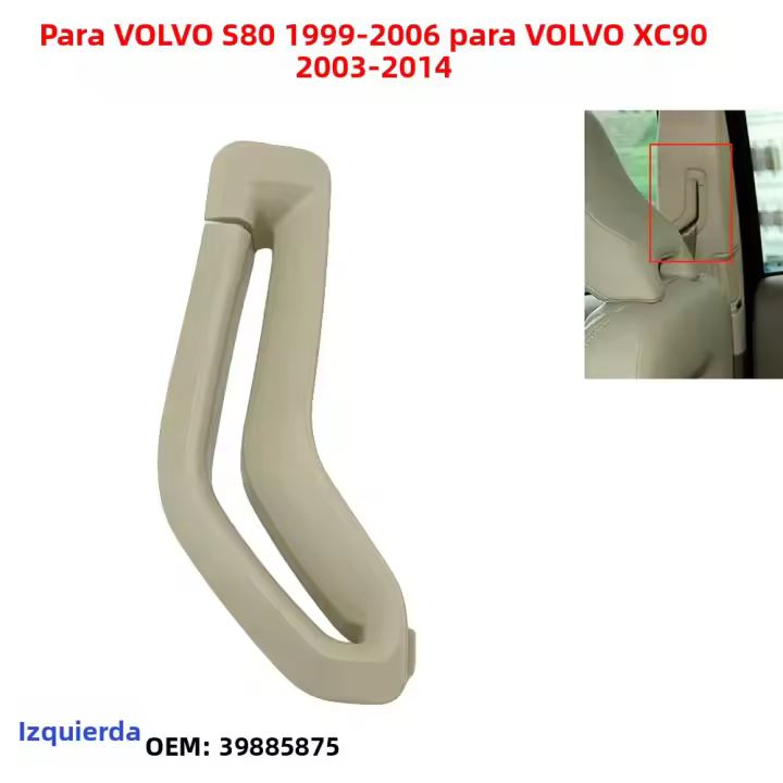 Cubierta De Cinta De Seguridad Para Asiento Delantero Volvo S80 1999-2006 XC90 2003-2014 Retráctil Y Selector De Guía Izquierdo Y Derecho - 1