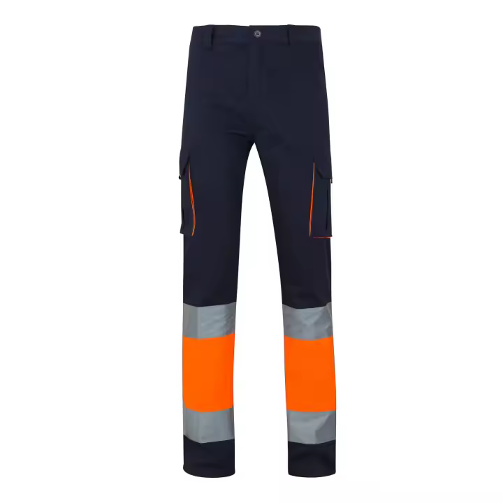 Velilla 303007 Pantalón de Alta Visibilidad 100% algodón, Bicolor y Multibolsillos - 1