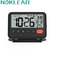 NOKLEAD Reloj De Mesa Portátil Con Termómetro Y Calendario Pantalla LCD Digital Reiki Mini Viaje Con Alarma De Despertador Estilo Moderno - details 3