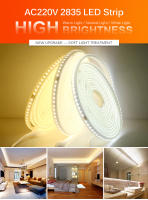 Tira LED Flexible 220V 120LEDs 8W/m Con Enchufe EU Y Interruptor Luz LED No Dazzling Impermeable Para Uso Exterior Tape LED - details 0