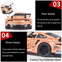 Modelo De Coche De Aleación Porscha RSR 1:32 Con Sonido Y Luz Vehículo De Retroceso Juguete De Decoración Para Niños Simulación Alta - details 6