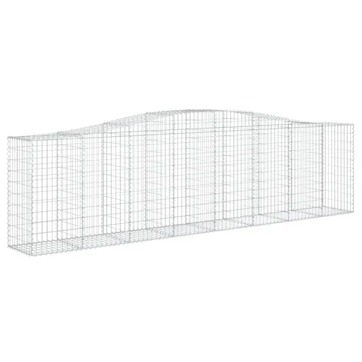 vidaXL Cesta gaviones forma arco hierro galvanizado 400x50x100/120 cm - 1
