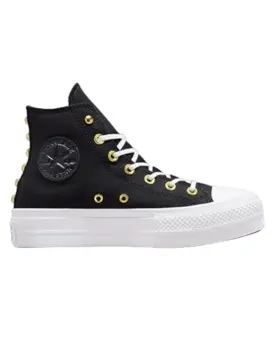 converse mujer negras tachuelas Miravia