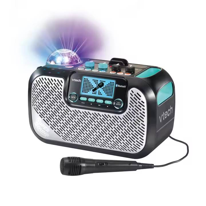 VTech - SuperSound Karaoke 547422: Altavoz Bluetooth 40W. Efectos de Sonido, Bola de discoteca,Micrófono y Actividades Musicales. ¡Haz de Cada Fiesta un Evento Inolvidable! - 1