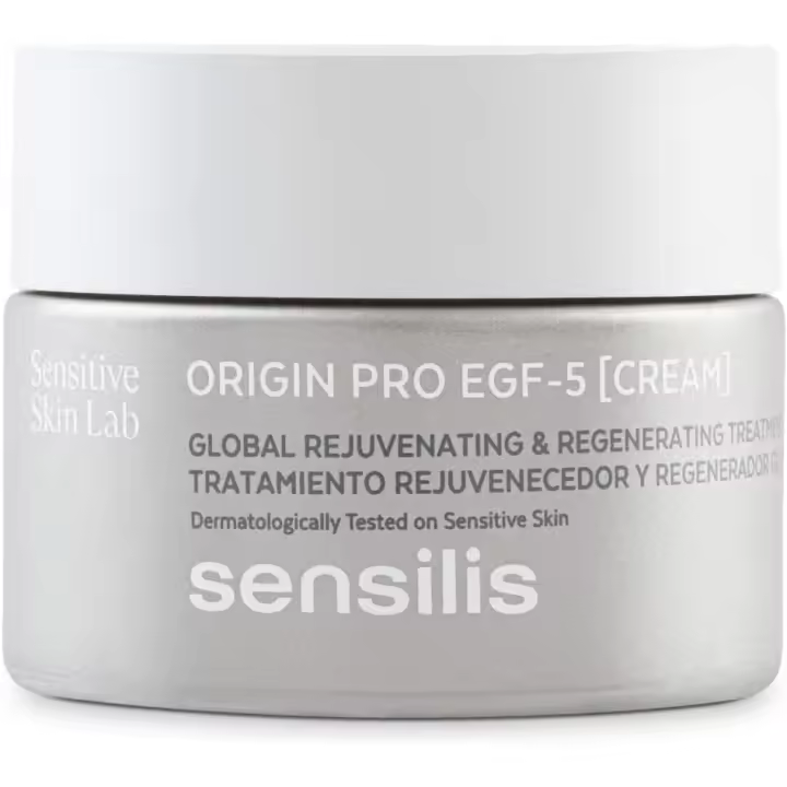 Sensilis - Origin PRO EGF5 - Crema Facial Rejuvenecedora, Regenera, Reafirma y Repara la Piel, con 5 Factores de Crecimiento Celular, Apto Para Pieles con Tendencia Normal y Seca - 50ml - 1