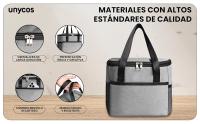 UNYCOS Bolsa Térmica Porta Alimentos 9 Litros - Nevera Portátil Impermeable - Lunch Bag con Bolsillos - details 5