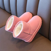 Botas De Nieve Para Niños Invierno Antideslizantes Color Sólido Calientes Con Patrón Suave Y Grueso Bajo Material De Suela RUBBER Talla True Fit Para Edad 4-6 - details 10