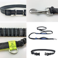 Correa Reflectante Para Perro De Corrida Con Cinturón De Soporte Elástico Y Anillo D Metálico Para Libertad De Manos Manguera De Agarre Para Todas Las Estaciones - details 5