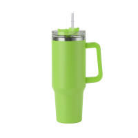 Botella De Agua Aislada De Acero Inoxidable De 40oz Con Mango  De Bebida Para Verano Y Exterior Mantén Frío Con Tapón Y Pajita Mug - details 13