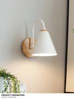 Lámpara De Pared Moderna Nórdica Para Baño Y Cocina Iluminación De Vestíbulo Y Estudio Acero Y Madera Blanco Y Negro Montaje En Pared - details 5