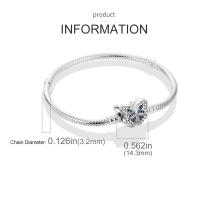 Pulsera De Acero Inoxidable Platinado 2024 Para Mujer Con Cadena De Serpiente Y Encantos Originales Joyería DIY Clásica Para Fiestas Y Compromisos - details 5