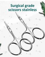Tijeras Profesionales Para Cejas Con Hoja Curva De Acero Inoxidable Herramienta De Precisión Para Eliminar Pelo De Cejas Y Nariz - details 7