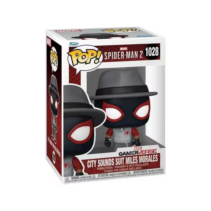Funko Pop Marvel Spiderman 2 Figura City Sounds Suit Miles Morales con Cabeza Oscilante - 1