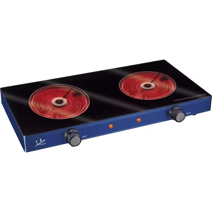 Cocina Eléctrica Vitrocerámica Jata V142 de 2 Placas - 12000 W - 1