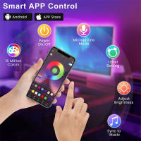 Tiras LED RGB 5050 Flexibles Con Control Remoto Y APP Para Decoración De Habitaciones Y Televisores Luz De Colores Cambiables Para El Hogar - details 1