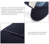 Zapatos Para Caminar Para Hombres Zapatos Diabéticos Casuales De Color Sólido Zapatos Planos Talla Grande Cómodos Y Suaves Para Ancianos - details 5