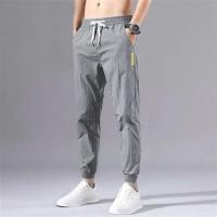 Nuevos Pantalones Deportivos Para Hombre Talla Grande Transpirables De Seda De Verano Moda Coreana Estilo Casual Con Cierre Elástico - details 1