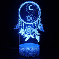 Lámpara De Ilusión 3D Nighdn Luz Nocturna Cambio De Color 16 Con Control Remoto Decoración Para Habitaciones Regalo Para Niñas Mujeres - details 6