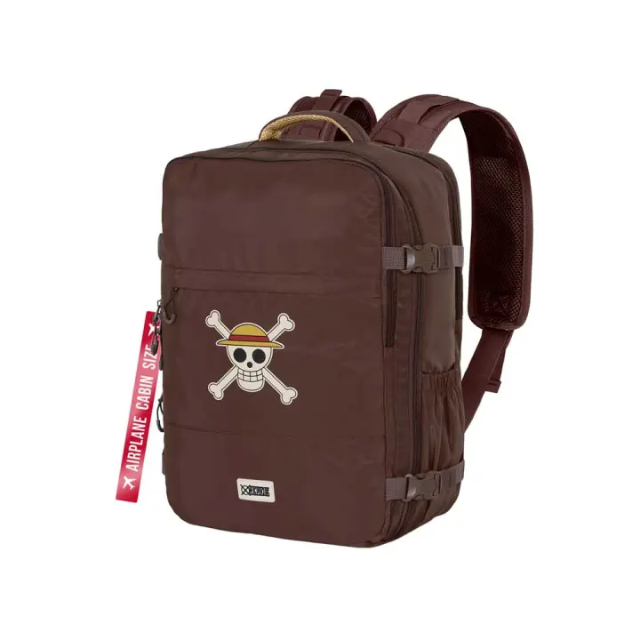 One Piece Skull Mochila Mercury Viaje Cabina Avión 40x20x25cm, Marrón - 1