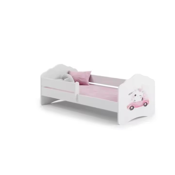 Cama de criança 140 x 70 colchão e estrado incluídos Kobi Wave Cat - 1