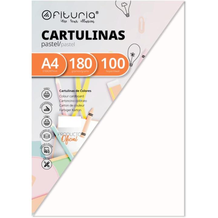 Ofituria Cartulina A4 180g para Manualidades, Diseños Creativos y Proyectos de Arte