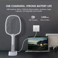 Memories Raqueta matamoscas eléctrica Recargable USB, Raqueta eléctrica mosquitos, Trampa para insectos voladores, Casa y Jardín. - details 3