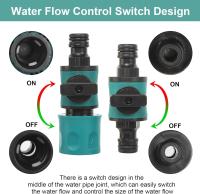 Conector de Manguera de Jardín, conector de Manguera con válvula de Control, 3 piezas,conector de Manguera de Agua de 16 mm - details 2