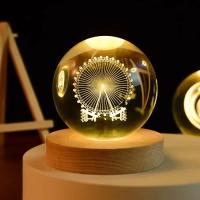 Lámpara De Noche De Cristal 3D De 6cm Planetario Solar Sistematizador Grabado Por Láser Decoración Para Escritorio Regalo De Cumpleaños Astronomía - details 17