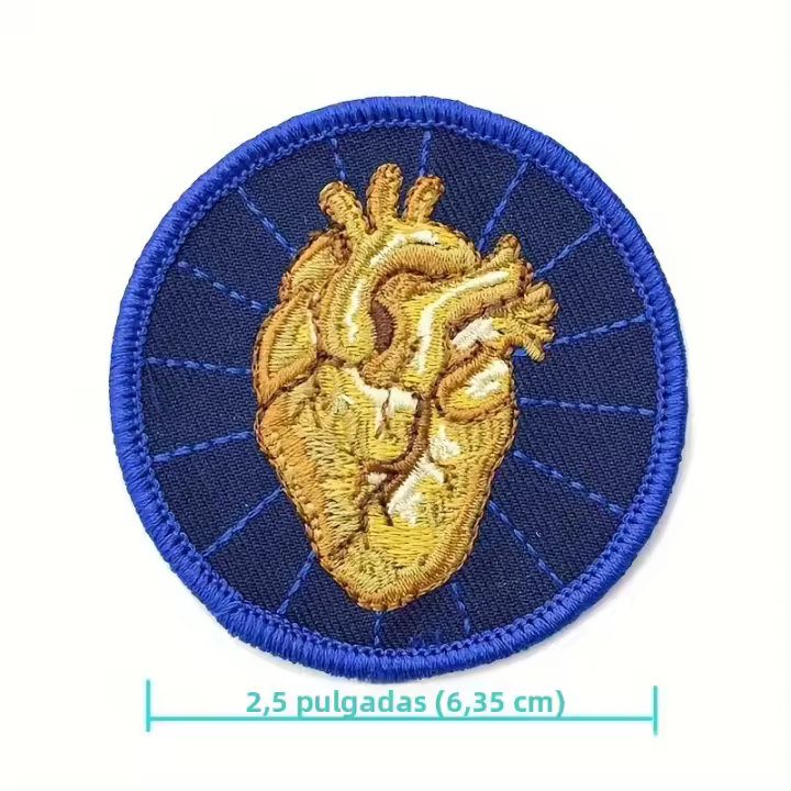1PC Parche Bordado De Corazón Dorado Jumpy Inspirador Para Ropa Gorra Bolsa Chaqueta Parche De Hierro Para Regalo DIY - 1
