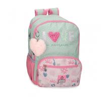 Mochila escolar Enso Love ice cream doble compartimento 44 cm - adaptable a carro - details 0