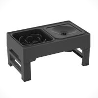 Els pet - Comedero Doble para Mascotas - Ajustable en Altura, Para comer lentamente, Antideslizante,Plegable - details 1