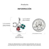 Encanto De Colgante De Árbol De Familia Platinado En Plata Para Pulsera De Bangle Y Collar DIY Regalo Con Doble Vuelo Aéreo - details 173