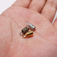 100pcs Tornillos De Cierre Para Cordones De Cuero 5*12mm Conector De Joyería Para DIY Pulseras Accesorios De Metal IRON - details 6