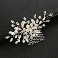 Pegatinas De Pelo De Perla Con Diamantes Para Mujer Accesorios De Cabello De Boda Florales De Moda Aleación De Aluminio - details 2