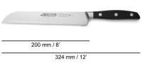 ARCOS Manhattan - Cuchillo Panero (200 mm) - Acero Inoxidable Forjado Nitrum® - Mango de Polioximetileno Negro - 161300 - details 0