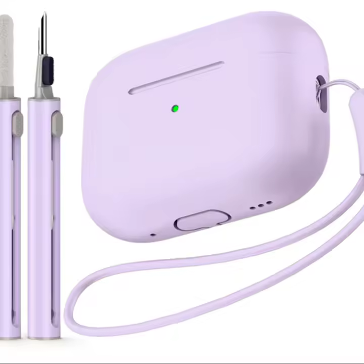Funda Protectora De Silicona Suave Para AirPods pro Con Kit De Limpieza Compatible Con 1er Y 2do Generación Para Hombres Y Mujeres - 1