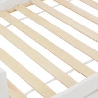 Cama de Cabaña Infantil con Diseño de Chimenea Decorativo 90x200 cm - Pino Natural Robust, Marco Estructural de Listones de Madera, Color Blanco Luminoso (Sin Colchón) - details 4