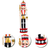 Nutcrackador De Pie Para Navidad Decoración De Interior Soldado De Madera Figura De Artesanía Decorativa Para Fiesta De Navidad - details 0